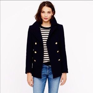 J.Crew Stadium cloth peacoat